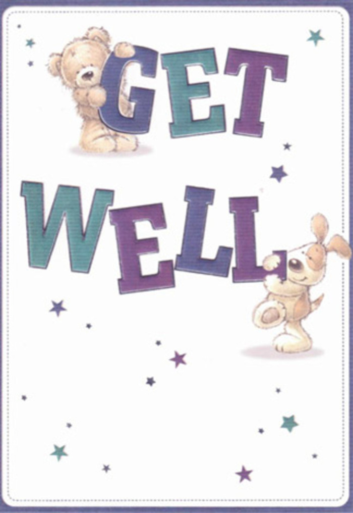 This get well card is a celebration of resilience and heartfelt encouragement, inspired by the neighbourly kindness often found in Upminster. Artfully illustrated, a bear and a puppy take centre stage, surrounded by twinkling stars that seem to carry good wishes throughout the air - reminiscent of shared community support on a stroll through Upminster Park. The bold typography, shaded in inviting purples and aquas, grounds the design with a cheerful strength that's both soothing and confident. Texture is brought to life in every detail: the bear's plush fur and the puppy's velvety ears appear delightfully soft, as if extending a gentle hug to whoever receives the card. The clean, luminous background adds a sense of openness and clarity, similar to the welcoming ambiance of local Upminster shops. Sending this card alongside a custom floral bouquet feels like a double gesture of genuine care; the visuals, much like hand-tied blooms prepared at Flowers Upminster, radiate positivity, hope, and warmth. Altogether, it's an ideal keepsake to lift the spirits of a friend or loved one anywhere around Cranham or Hornchurch, offering a reassuring message of support that transcends words.